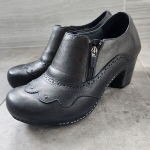 Dansko Black Leather Shoes Witchy Steampunk Dark Fairy Whimsical Goth Size 41